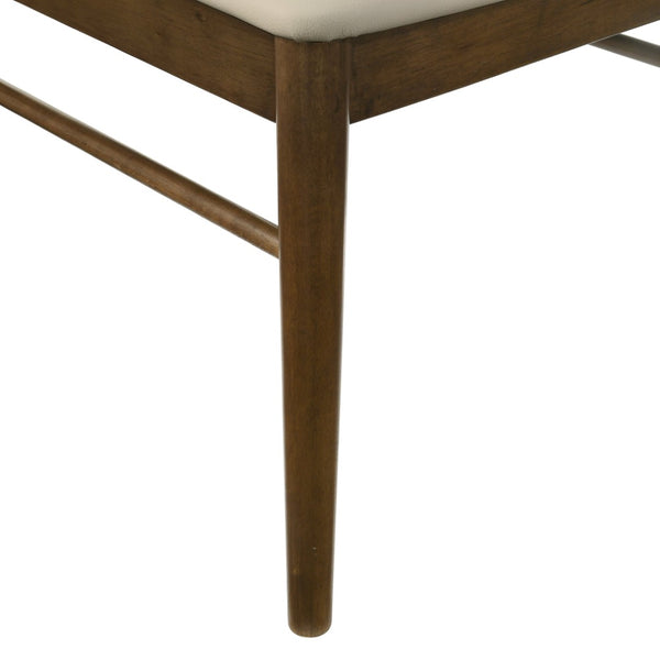 English Elm Lavin Wishbone Back Rubberwood Dining Chairs Faux Leather Seat Mid-century Set of 2 Walnut T2574P427313