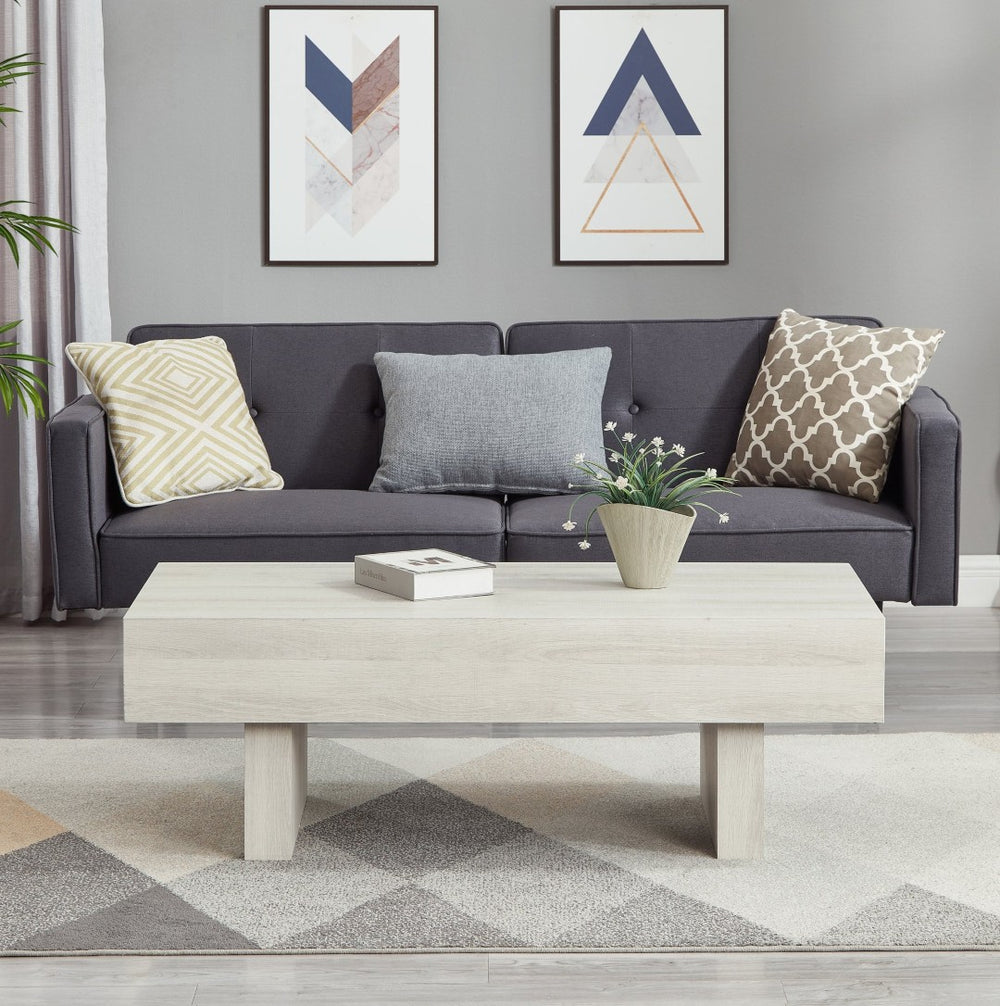 English Elm Athens Low Profile Rectangular Coffee Table with Wood Grain Veneer for Modern Living Rooms T2574P427911
