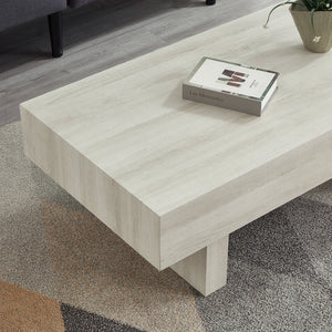 English Elm Athens Low Profile Rectangular Coffee Table with Wood Grain Veneer for Modern Living Rooms T2574P427911
