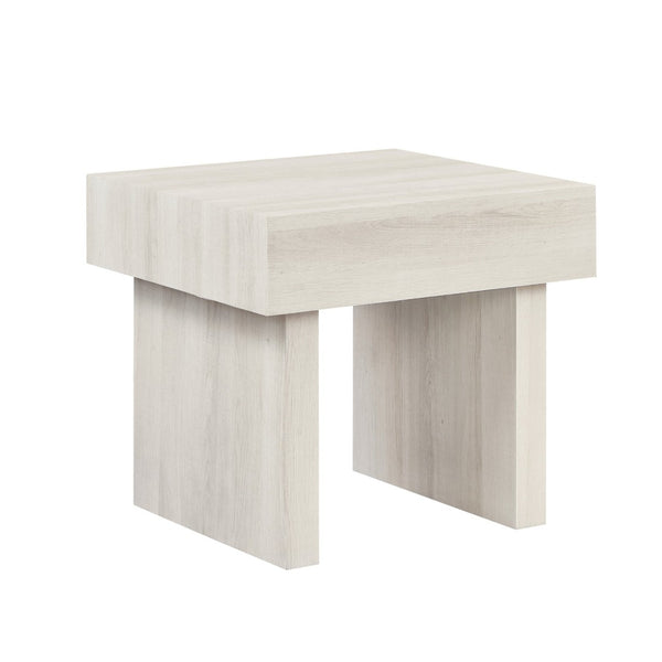English Elm Athens Sculptural Wood Veneer Side Table with Open Shelf for Modern Living Spaces T2574P427912
