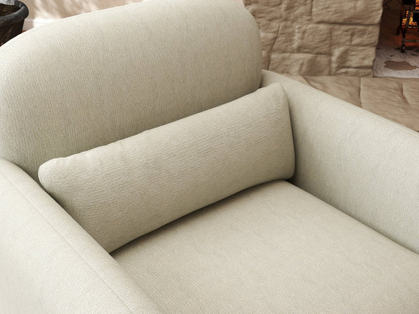 English Elm Dylan Sculptural Barrel Accent Chair Chenille Upholstered with Lumbar Pillow Support T2574P460901