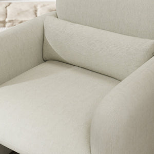 English Elm Dylan Sculptural Barrel Accent Chair Chenille Upholstered with Lumbar Pillow Support T2574P460901