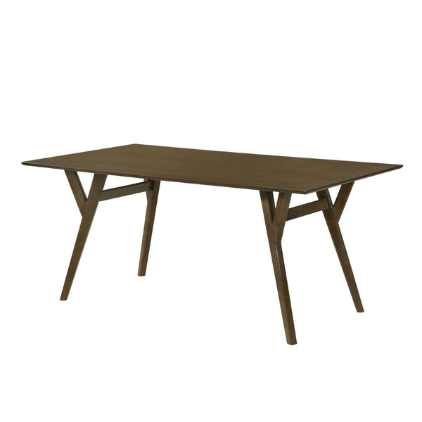 English Elm Lavin Walnut Veneer Rectangular Dining Table Seats Six with Solid Rubberwood Base T2574P460910