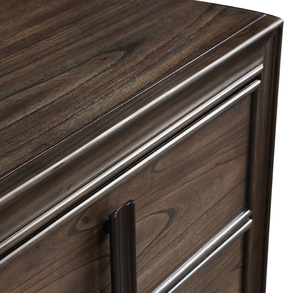 English Elm Aetheria Six Drawer Pine Wood Dresser with Velvet Lined Storage for Modern Bedrooms T2574P463895