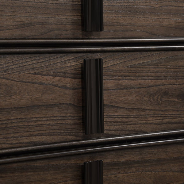English Elm Aetheria Six Drawer Pine Wood Dresser with Velvet Lined Storage for Modern Bedrooms T2574P463895