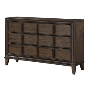 English Elm Aetheria Six Drawer Pine Wood Dresser with Velvet Lined Storage for Modern Bedrooms T2574P463895