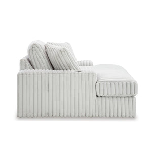 English Elm Azulu Jumbo Cord Oversized Chaise Lounge with Cup Holders and Usb Port for Media Rooms T2574P463896