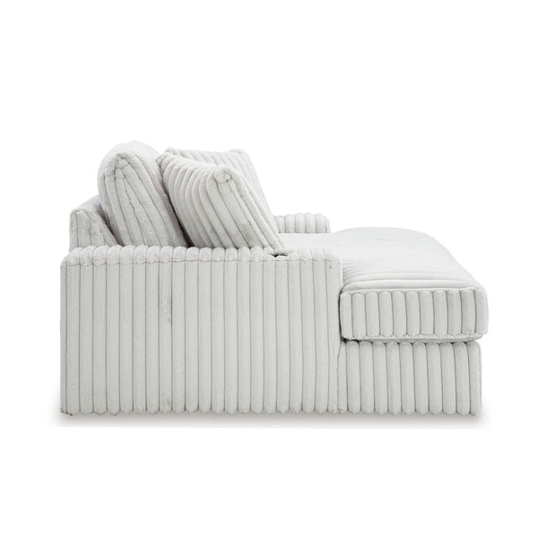 English Elm Azulu Jumbo Cord Oversized Chaise Lounge with Cup Holders and Usb Port for Media Rooms T2574P463896