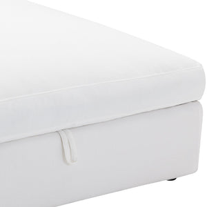 English Elm Rivas Feather Fill Square Storage Ottoman with Lift Top for Modern Living Rooms T2574P465640