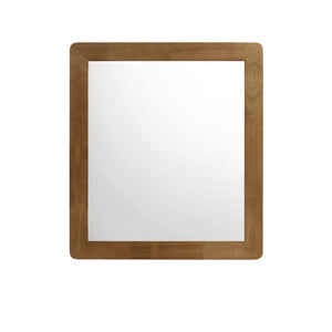 English Elm Roundhill Furniture Vichy Walnut Solid Wood Wall Mirror for Bedroom Dresser Decor T2574P474561