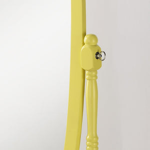 English Elm Traditional Queen Anne Oval Floor Cheval Mirror Solid Wood Tilting Bedroom Accent Yellow T2574P506232