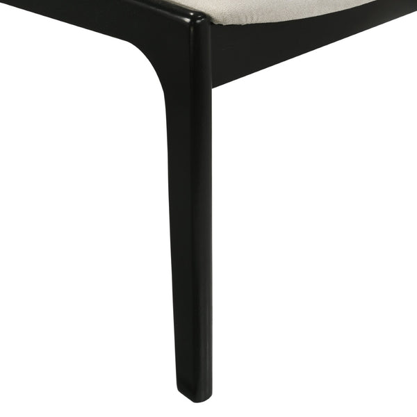 English Elm Lavin Upholstered Rubberwood Dining Chair Set Curved Back Mid-century Modern Style Black T2574P506252