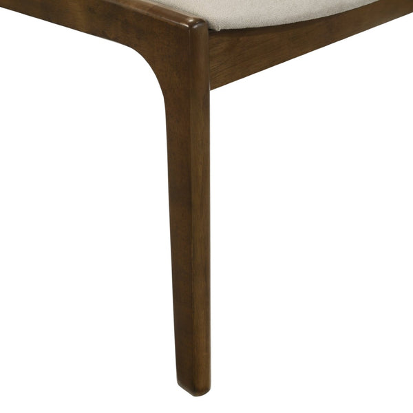English Elm Lavin Upholstered Rubberwood Dining Chair Set Curved Back Mid-century Modern Style Walnut T2574P506253