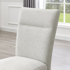 English Elm Sorlen Gray Fabric Upholstered Dining Chair Set with Plush Foam and Rubberwood Legs T2574P506255