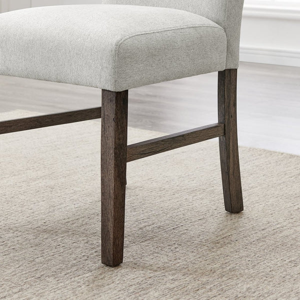 English Elm Sorlen Gray Fabric Upholstered Dining Chair Set with Plush Foam and Rubberwood Legs T2574P506255