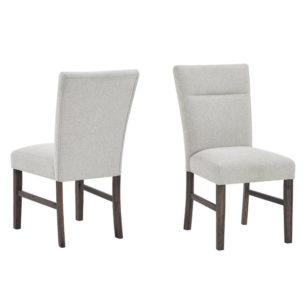 English Elm Sorlen Gray Fabric Upholstered Dining Chair Set with Plush Foam and Rubberwood Legs T2574P506255