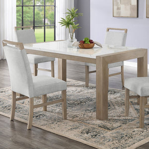 English Elm Zelalle High Back Fabric Dining Chairs with Rubberwood Legs for Modern Rooms Set of 2 T2574P506256