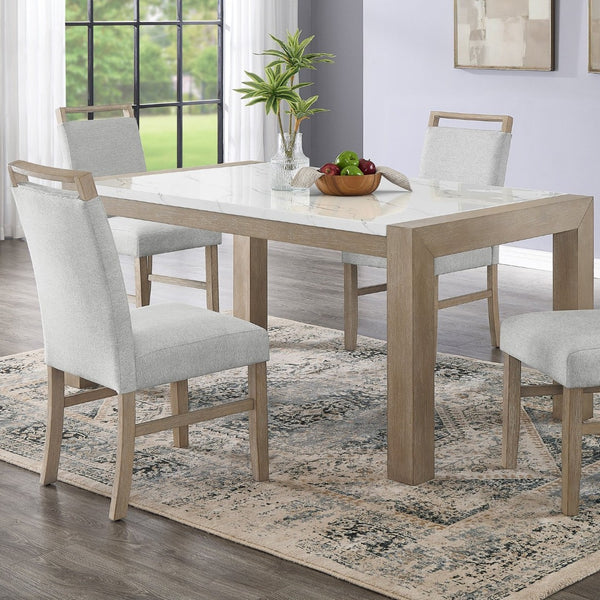 English Elm Zelalle High Back Fabric Dining Chairs with Rubberwood Legs for Modern Rooms Set of 2 T2574P506256