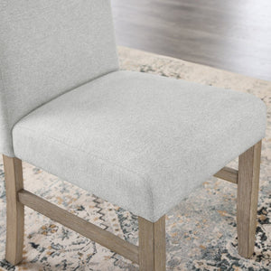 English Elm Zelalle High Back Fabric Dining Chairs with Rubberwood Legs for Modern Rooms Set of 2 T2574P506256