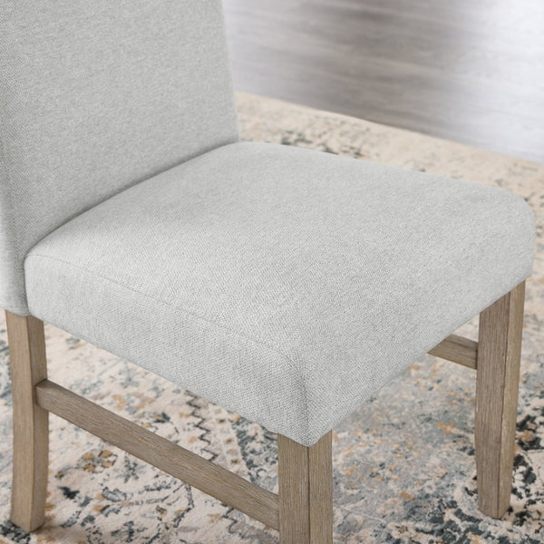 English Elm Zelalle High Back Fabric Dining Chairs with Rubberwood Legs for Modern Rooms Set of 2 T2574P506256