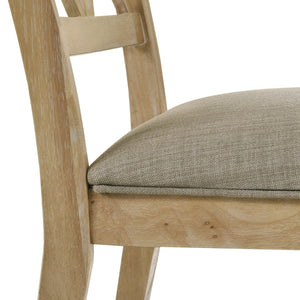 English Elm Verta Rubberwood Farmhouse Dining Chairs Set of 2 with Cross Back and Oak Finish T2574P506257