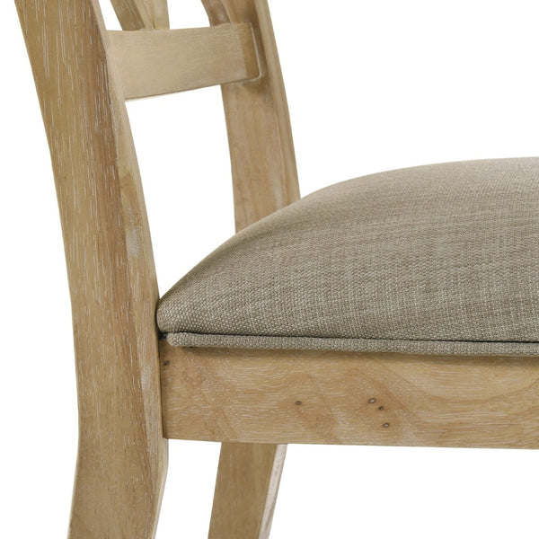 English Elm Verta Rubberwood Farmhouse Dining Chairs Set of 2 with Cross Back and Oak Finish T2574P506257