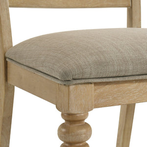 English Elm Verta Rubberwood Farmhouse Dining Chairs Set of 2 with Cross Back and Oak Finish T2574P506257