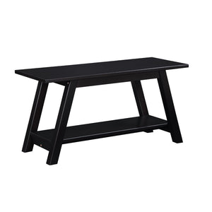 English Elm Elyz Farmhouse Pine Wood Bench with Open Shelf for Entryway or Bedroom Foot T2574P507055