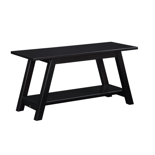 English Elm Elyz Farmhouse Pine Wood Bench with Open Shelf for Entryway or Bedroom Foot T2574P507055