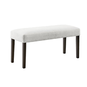English Elm Madison Gray Cushioned Upholstered Bench with Rubberwood Legs for Dining or Bedroom T2574P507058