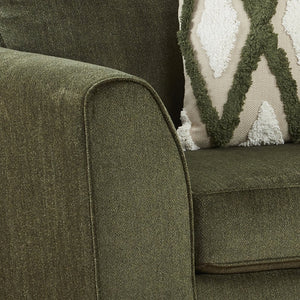 English Elm Marvella Chenille Accent Armchair with Geometric Pillow for Modern Farmhouse Rooms T2574P510103