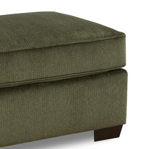English Elm Marvella Chenille Upholstered Ottoman Plush Footrest or Extra Seat for Modern Living T2574P510104