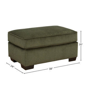 English Elm Marvella Chenille Upholstered Ottoman Plush Footrest or Extra Seat for Modern Living T2574P510104