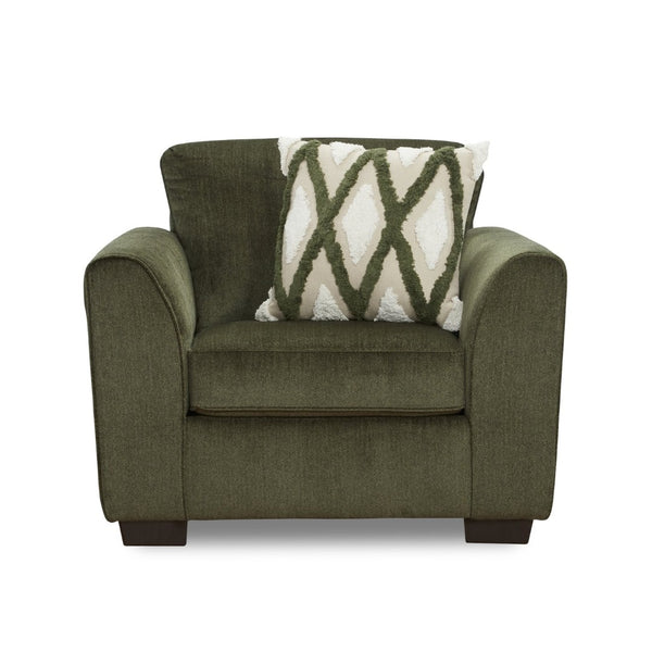 English Elm Marvella Chenille Armchair and Ottoman Set for Modern Farmhouse Living Rooms T2574P510105