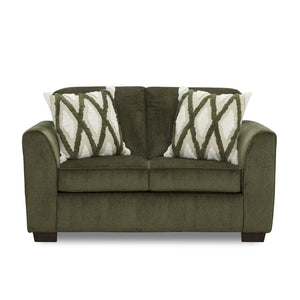 English Elm Marvella Chenille Loveseat with Deep Cushions and Geometric Pillows for Modern Living T2574P510108