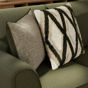 English Elm Marvella Chenille Loveseat with Deep Cushions and Geometric Pillows for Modern Living T2574P510108