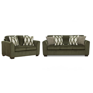 English Elm Marvella Chenille Sofa and Loveseat Set with Plush Cushions for Modern Living Rooms T2574P510109