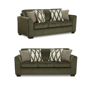 English Elm Marvella Chenille Sofa and Loveseat Set with Plush Cushions for Modern Living Rooms T2574P510109