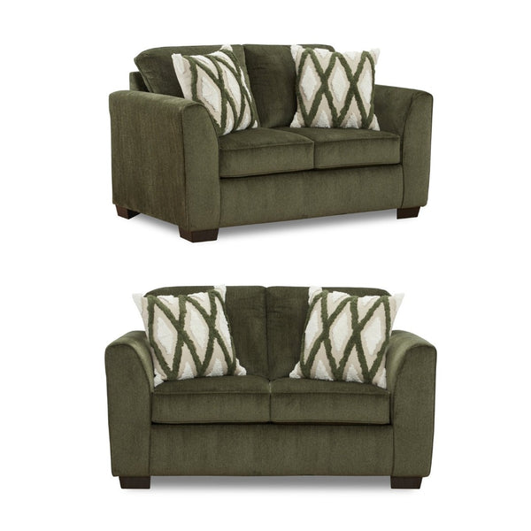 English Elm Marvella Chenille Sofa and Loveseat Set with Plush Cushions for Modern Living Rooms T2574P510109