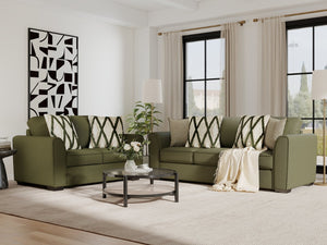 English Elm Marvella Chenille Sofa and Loveseat Set with Plush Cushions for Modern Living Rooms T2574P510109