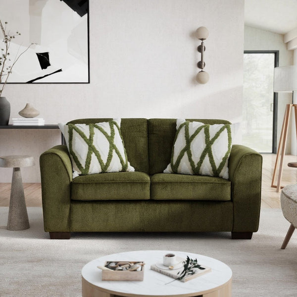English Elm Marvella Chenille Sofa and Loveseat Set with Plush Cushions for Modern Living Rooms T2574P510109