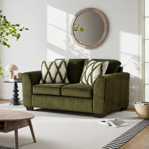 English Elm Marvella Chenille Sofa and Loveseat Set with Plush Cushions for Modern Living Rooms T2574P510109
