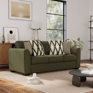 English Elm Marvella Chenille Sofa Chair Ottoman Set Plush Green Upholstery Living Room T2574P510112