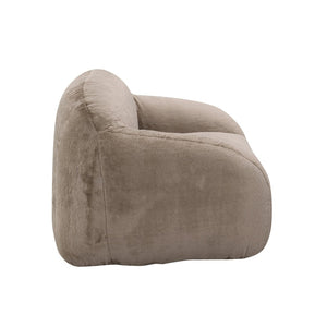 English Elm Adell Faux Fur Swivel Cuddle Chair Plush Upholstered Accent Seat for Living Rooms Tan T2574P510848