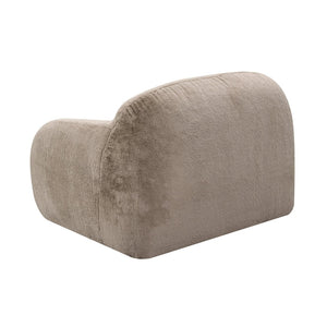 English Elm Adell Faux Fur Swivel Cuddle Chair Plush Upholstered Accent Seat for Living Rooms Tan T2574P510848