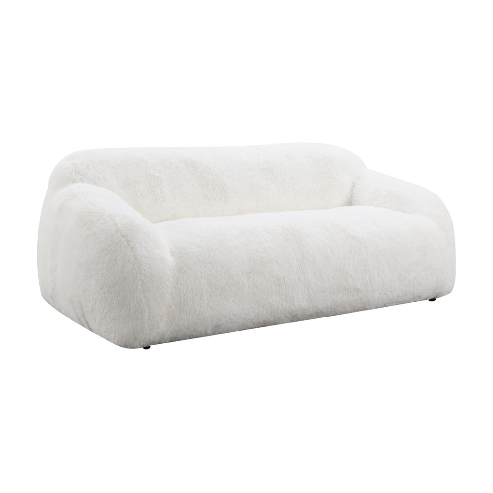 English Elm Adell Ultra Soft Faux Fur Sofa with High Density Foam Seating for Modern Living Rooms T2574P510850