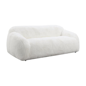 English Elm Adell Ultra Soft Faux Fur Sofa with High Density Foam Seating for Modern Living Rooms T2574P510850