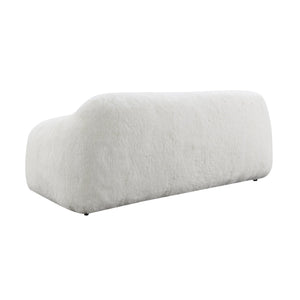 English Elm Adell Ultra Soft Faux Fur Sofa with High Density Foam Seating for Modern Living Rooms T2574P510850