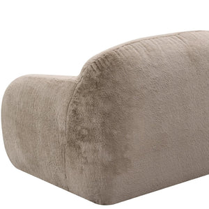 English Elm Adell Faux Fur Sofa with Plush Polar Texture Deep Seat for Modern Living Rooms T2574P510851