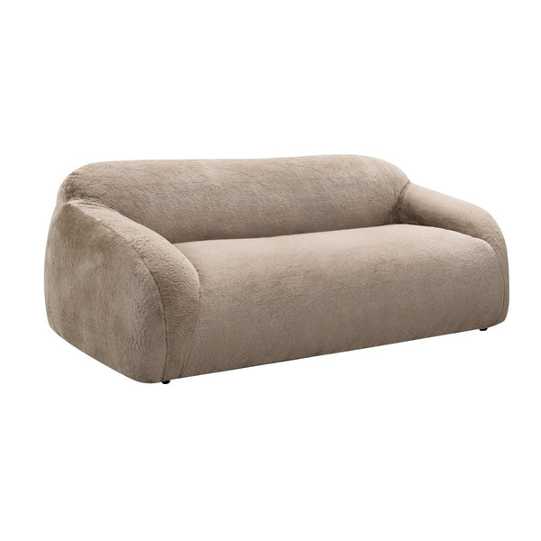 English Elm Adell Faux Fur Sofa with Plush Polar Texture Deep Seat for Modern Living Rooms T2574P510851